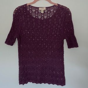 LOFT crocheted top Size S